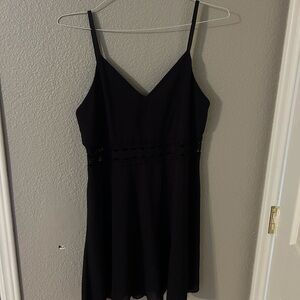 Elegant Black Spaghetti Strap Dress